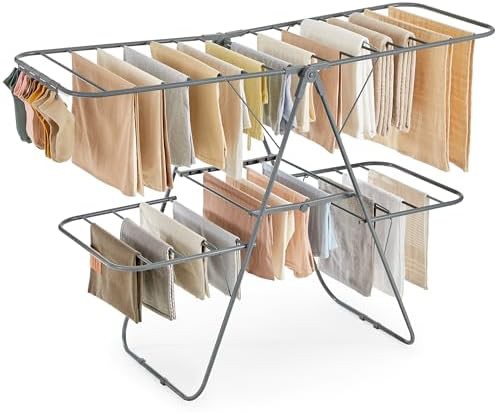 Freestanding two level steel laundry dryer