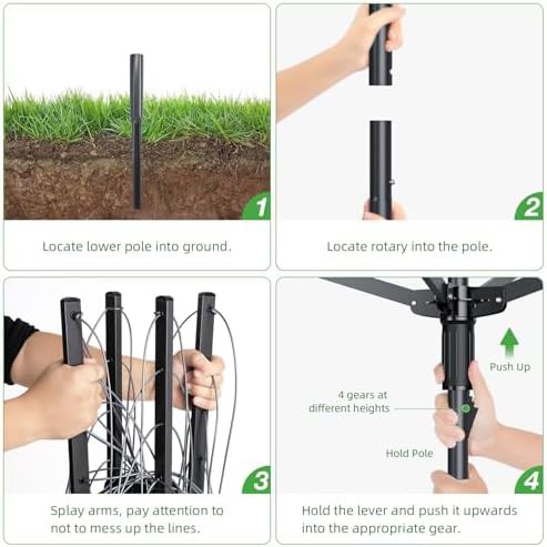 Heavy duty outdoor umbrella clothesline — photo 4
