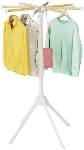 Collapsible drying rack with sock clips