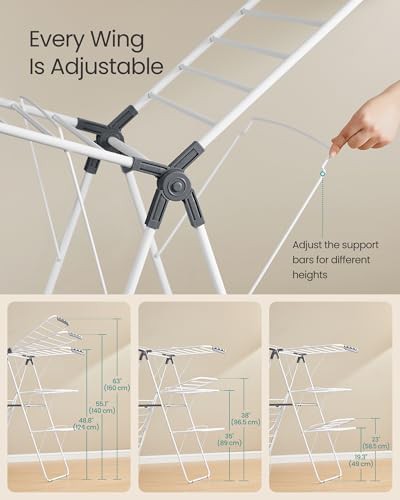 Three tier white and gray laundry airer — photo 4