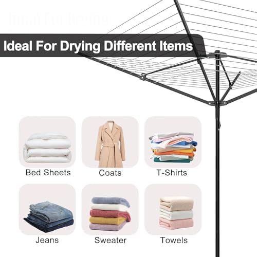Outdoor umbrella clothesline with steel frame — photo 3