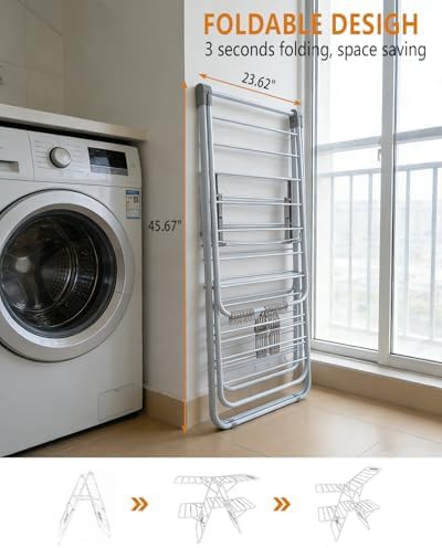 Grey stainless steel rack with adjustable wings — photo 3