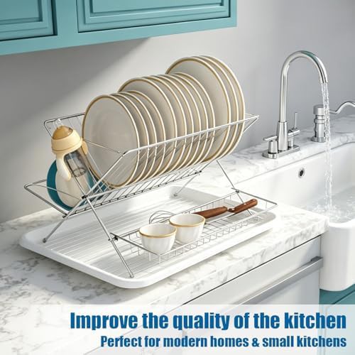 Two tier stainless steel dish rack — photo 2