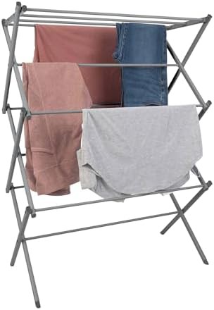 Platinum accordion folding laundry rack