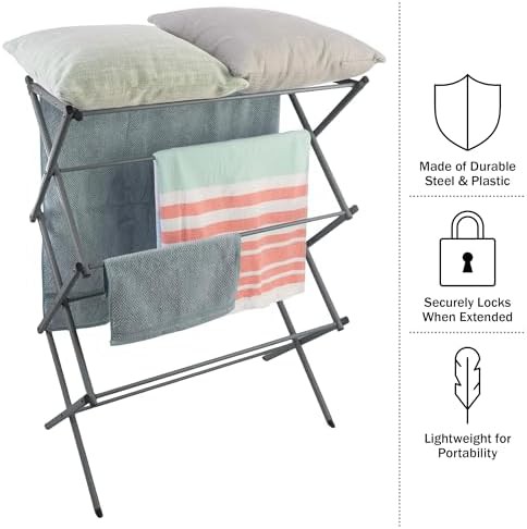 Platinum accordion folding laundry rack — photo 5