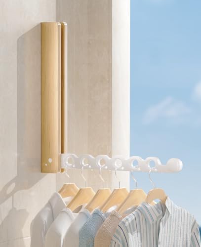 Beech wood white wall mounted rack