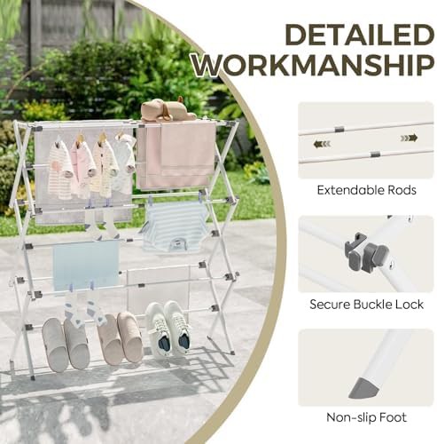 Extra large vertical folding drying rack — photo 3