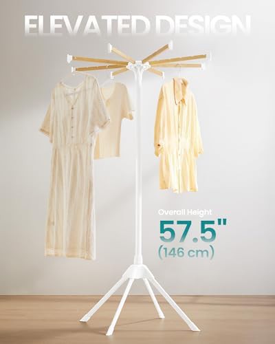 Metal airer with bamboo hanging rods — photo 4