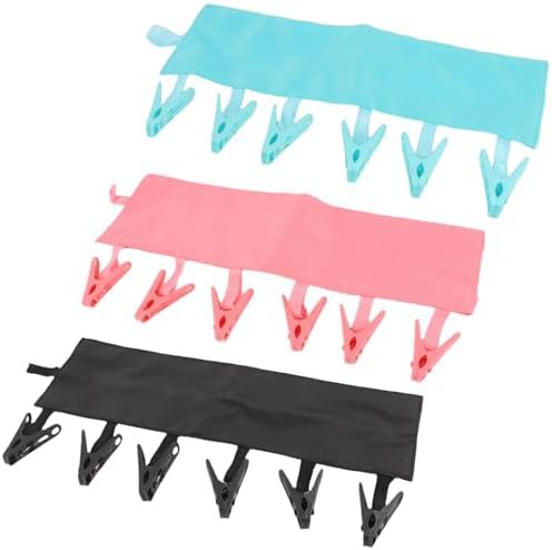 Multicolor folding travel hangers with clips