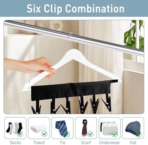 Multicolor folding travel hangers with clips — photo 5