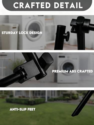 Black four tier freestanding laundry dryer — photo 4