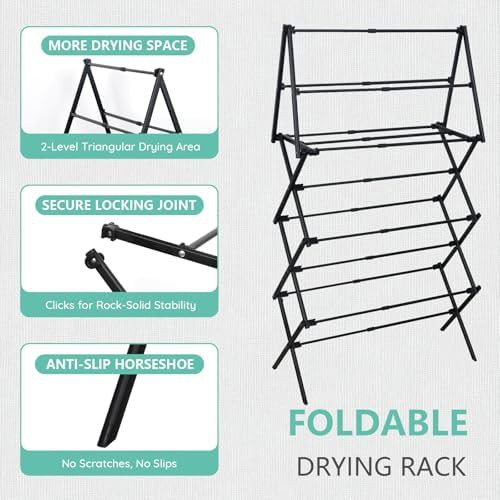 Black four tier expandable metal rack — photo 3