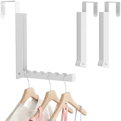White over the door folding hanger two pack