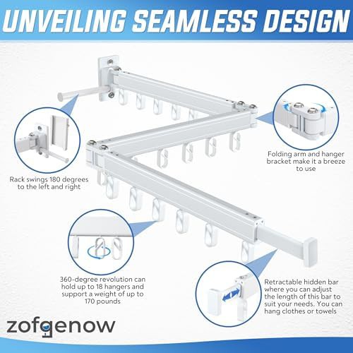 Wall mounted tri fold laundry rack — photo 4
