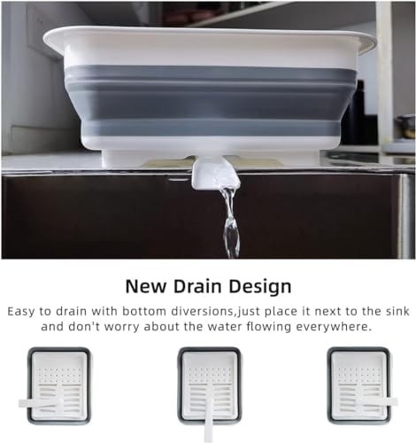 Grey portable countertop dish drainer — photo 5