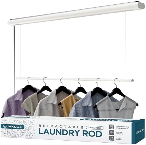 Retractable ceiling mounted pull down rod