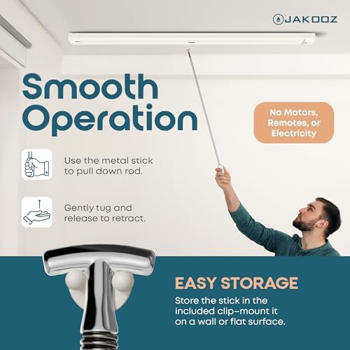 Retractable ceiling mounted pull down rod — photo 5