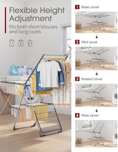 Two tier drying rack with adjustable wings — photo 5
