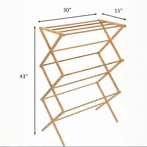Collapsible bamboo laundry drying stand — photo 5