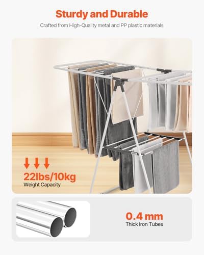 White two tier metal folding rack — photo 3