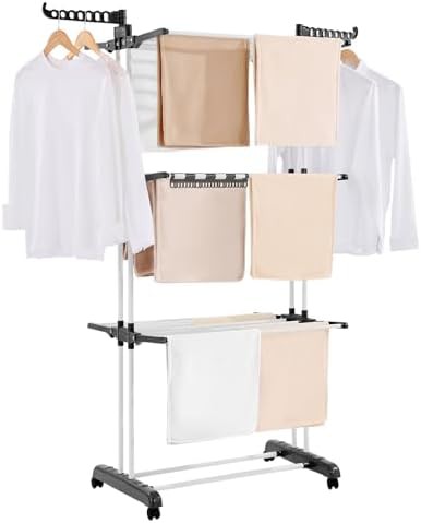Four tier portable rack with castors