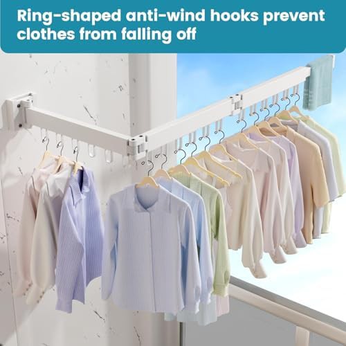 Wall mounted collapsible laundry rack — photo 4