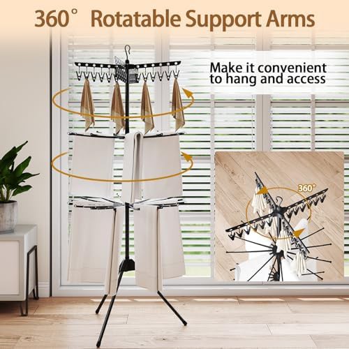 Three tier windproof laundry rack — photo 3