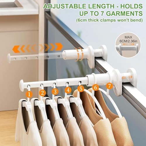 Portable travel valet rod with hangers — photo 5