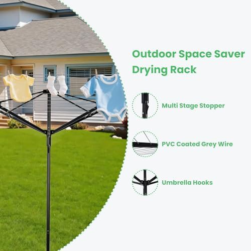 Aluminum outdoor umbrella rotary dryer — photo 5