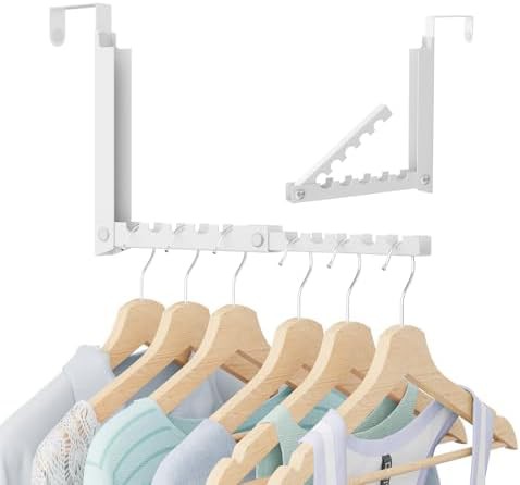 Foldable over the door space saving hooks