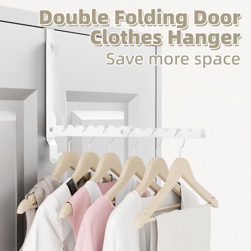 White folding over the door drying rack — photo 3