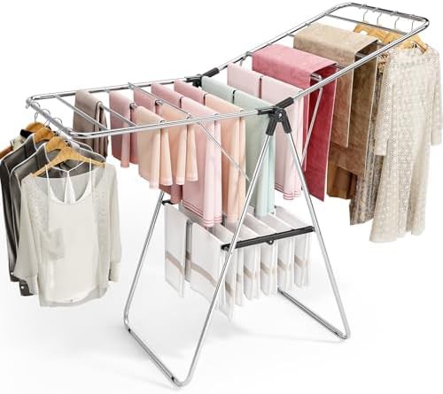 Stainless steel two tier rack with clips