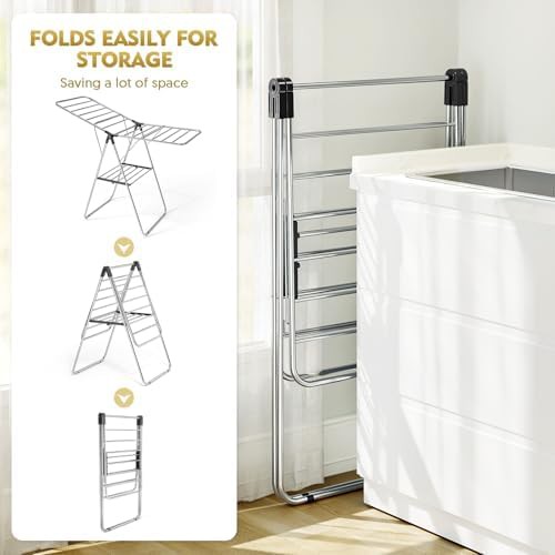 Stainless steel two tier rack with clips — photo 3