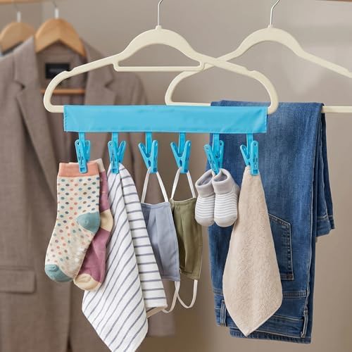 Mini travel hangers with six clips three pack — photo 5