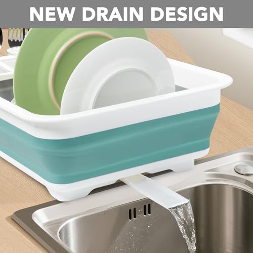 Gray collapsible dish drying rack — photo 3