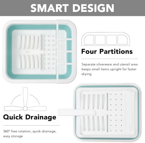 Gray collapsible dish drying rack — photo 5