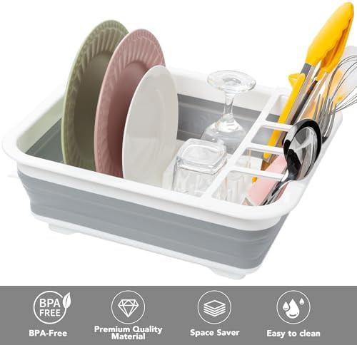 White portable dish drying tray — photo 4