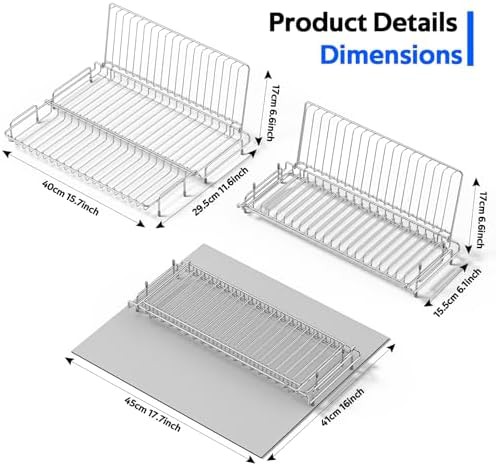 Small stainless steel collapsible dish rack — photo 4