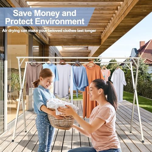 Large stainless steel adjustable laundry rack — photo 4