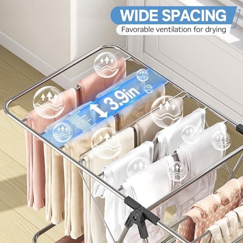 Stainless steel four wing height adjustable rack — photo 3