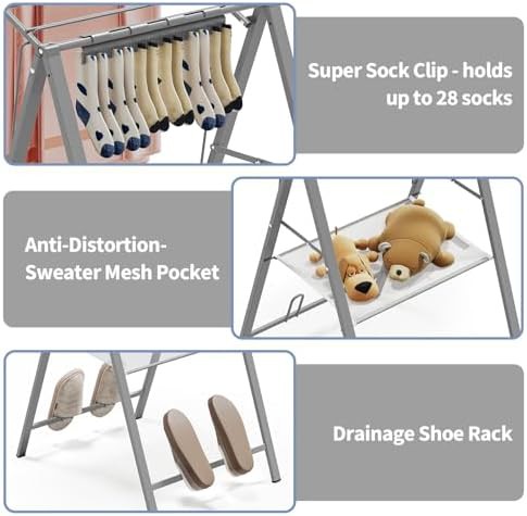 Grey adjustable rack with shoe slots — photo 5