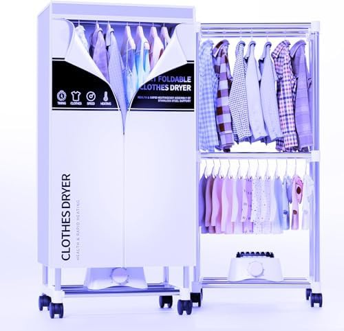 Red portable wardrobe clothes dryer
