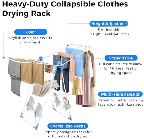 Gullwing freestanding foldable clothes airer — photo 5