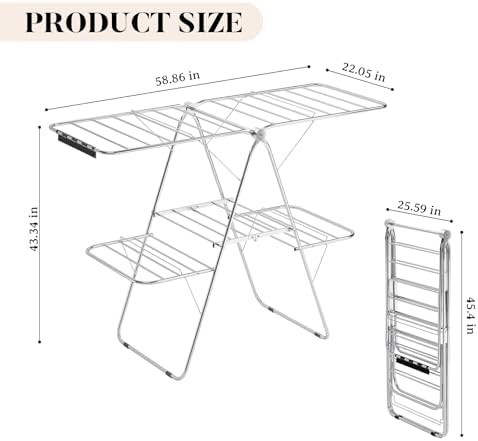 Stainless steel four wing rack with metal connectors — photo 3
