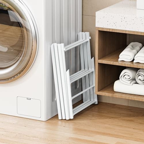White three tier portable laundry rack — photo 3