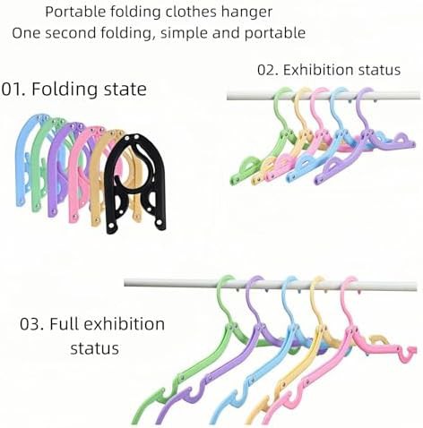 Blue plastic folding travel hangers — photo 4