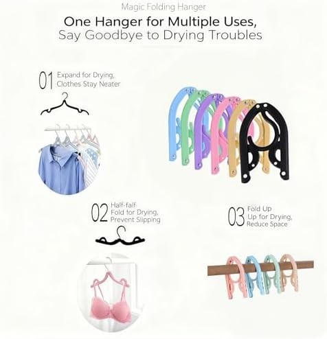 Blue plastic folding travel hangers — photo 5