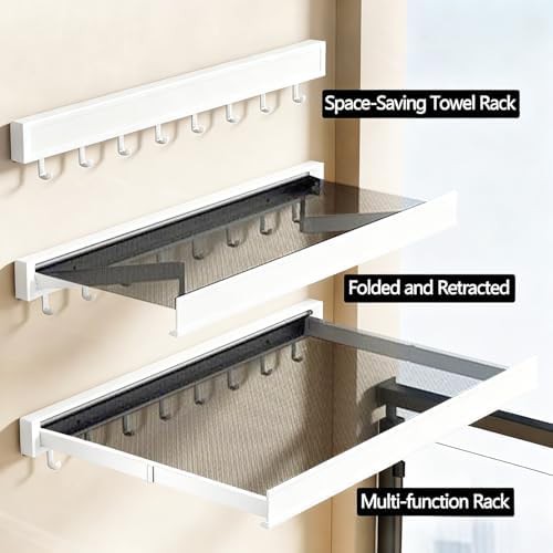 White wall mounted rack with mesh surface — photo 4