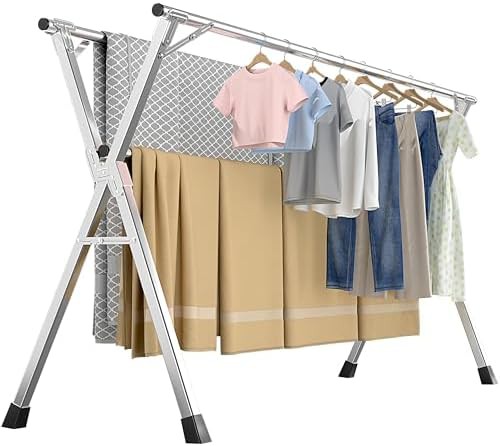 Stainless steel folding rack 63 in