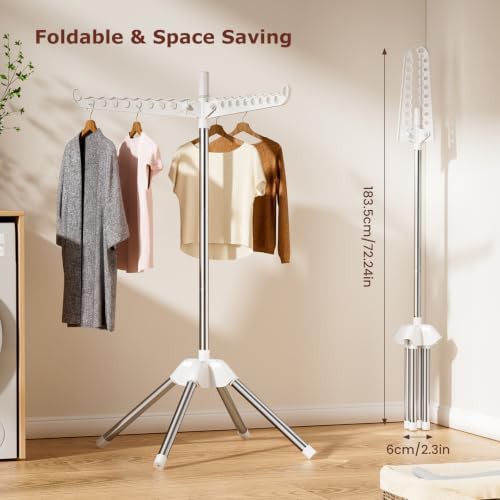 Rotatable freestanding laundry drying rack — photo 3